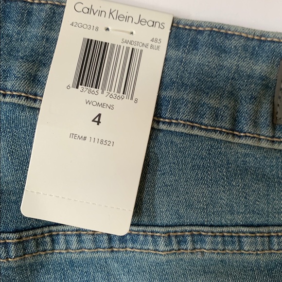 Calvin Klein Slim Boyfriend Sandstone Blue Jeans - Picture 5 of 8